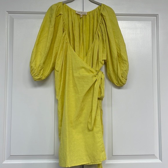 Mara Hoffman Dresses & Skirts - Mara Hoffman yellow ‘Coletta' wrap dress size M